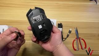 UNBOXING  REVIEW VICTSING PC282  WIRELESS amp RECHARGEABLE MOUSE  GAMING PROGRAMMABLE  LAZADA PH [upl. by Flanders546]