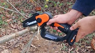 Mini Chainsaw By Worx [upl. by Baruch136]