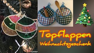 Topflappen selber nähen  für Anfänger  Weihnachtsgeschenk  Geschenkidee  Stoffresteverwertung [upl. by Ayotl607]