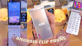 🌟2024 Japanese Keitai Tech Unveiled 🍒 Sharp Aquos 601SH  Android Flip Phone ASMR Review 🌱 [upl. by Vinia220]