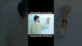 Difference between Alternando Invertendo Componendo Dividendo [upl. by Llednol]