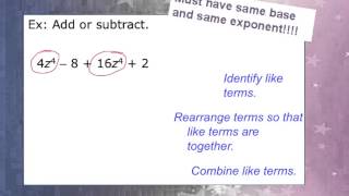 Add and subtract monomials [upl. by Maupin23]