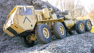 STUNNING RC TRUCK M983 HEMTT OSHKOSH 8x8 ACTION RC CRAWLER AMEWI 22390 HG P802 [upl. by Henri479]