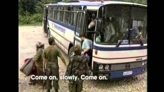 Bosnian Muslim Women Children and Elderly being transported out of Srebrenica amp Potočari [upl. by Anina688]