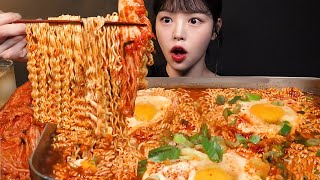 SUB맵칼한 열라면 진라면 먹방 해장엔 매운라면🔥🔥 김장김치에 라밥까지 꿀조합 리얼사운드 Spicy Ramyeon amp Kimchi Mukbang Asmr [upl. by Hartman]