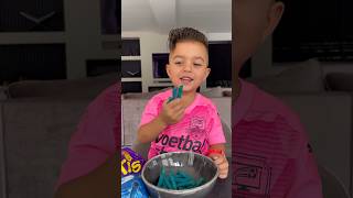 No reaction 🥵 Blue Takis Challenge🔥🔵 [upl. by Ginsberg236]