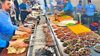 Giant Kebab Bazaar  10000 Kebab Sales Every Day  Turkish Street Food Compilation [upl. by Adnolahs]