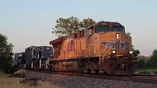 KRL Schnabel Car Special wCaboose south on Union Pacific Railroads Chester Subdivision 2023 [upl. by Einnej581]