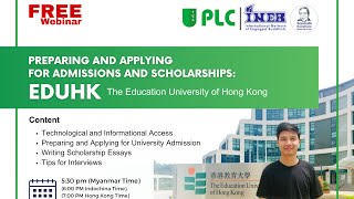 Preparing and Applying for Admissions and Scholarships The EdUHK  TEAPLC Free Webinar [upl. by Nasho]