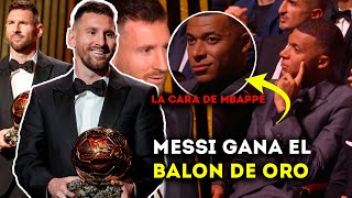 MESSI GANA EL BALÓN DE ORO 2023 y ESTO DIJO  ASÍ FUE LA GALALO QUE NO SE VIÓ EN TV MBAPPÉ [upl. by Annail]