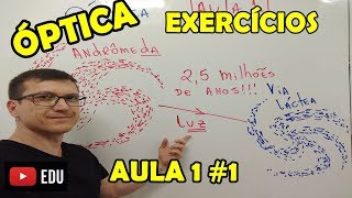 EXERCÍCIOS de ÓPTICA  O QUE É O ANO LUZ  AULA 1  Prof Boaro  VÍDEO1 [upl. by Leirrad277]