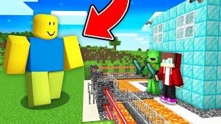 ROBLOX vs Mikey amp JJ Security House Battle in Minecraft  Maizen [upl. by Adnalue]