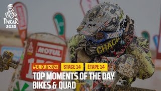 Bikes and Quads Top moments  Stage 14  Dakar2023 [upl. by Htur583]