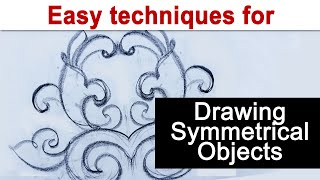 Drawing Symmetrical Objects  Easy Tips for Symmetry Drawing [upl. by Ferne]