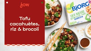 Tofu cacahuètes riz amp brocoli [upl. by Gilletta]