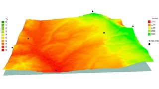 Crear un mapa de isotermas considerando el gradiente altitudinal [upl. by Offen]