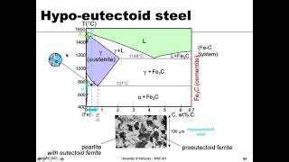 MSE 201 S21 Lecture 36  Module 2  Hypo amp Hypereutectoid Steel [upl. by Shandie308]