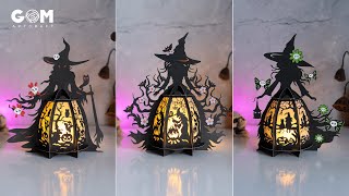 How To Make Witch Lantern  DIY Lanterns For Halloween Decoration [upl. by Goldina]