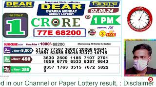 LOTTERY LIVE DEAR NAGALAND STATE LOTTERY SAMBAD DRAW RESULT 02092024 NAGALAND LOTTERY LIVE [upl. by Deerc]