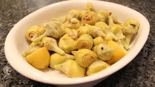 Jarred Marinated Artichokes  OrsaraRecipes [upl. by Aiello516]