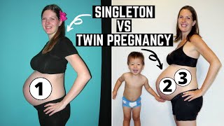 Comparing My Singleton and Twin Pregnancy  From Baby Bump Progression to Natural Birth amp Postpartum [upl. by Enyrat607]