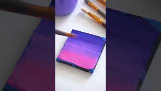 easy acrylic painting idea for beginners  mini canvas painting shorts [upl. by Ettinger]