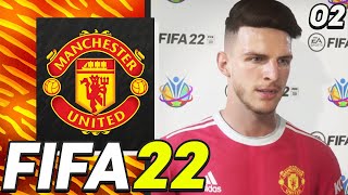 DECLAN RICE TRANSFER TO MAN UNITED  FIFA 22 Manchester United Realistic Career Mode EP2 [upl. by Coralie]