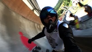 Longboard Downhill  Olympic Bobseld Run La Plagne  full run unedited [upl. by Reamy]