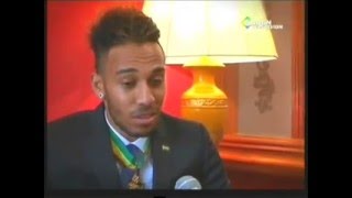 Interview Aubameyang Ballon dor Africain 2015 [upl. by Notlil619]