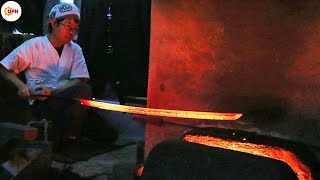 How Japanese SAMURAI SWORD are Forged by Handmade  Manufacturing Process Japanese SAMURAI SWORD [upl. by Aissac]