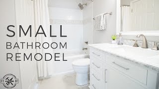 DIY Small Bathroom Remodel  Bath Renovation Project [upl. by Georgie]