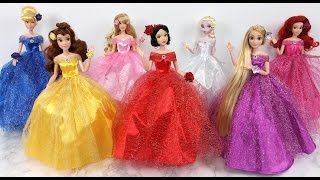 Princess doll Dress  Snow White Cinderella Rapunzel Elsa Sleeping Beauty Belle Mermaid [upl. by Anett]