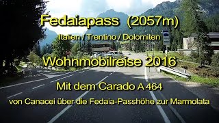 Wohnmobil – Fedaiapass und Seilbahn Marmolata  Blick durch die WindschutzscheibeKomplettampEchtzeit [upl. by Ettenav453]