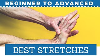 BEST Wrist Forearm Stretches to Release Tightness and Pain Beginner to Advanced [upl. by Tsugua]