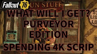 Fallout 76 What will I get Spending 4000 Scrip at the Purveyor Sale [upl. by Annairdna]