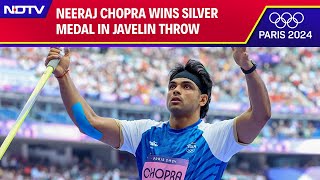 Neeraj Chopra  Olympics 2024 Neeraj Wins Silver In Javelin Throw Paks Arshad Nadeem Takes Gold [upl. by Ecreip]