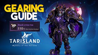 Tarisland  Gearing Guide Gems Emblems Inscribe Stones [upl. by Kitarp]