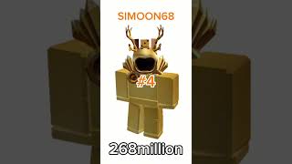 Top 5 richest roblox player roblox robloxshorts viralvideo viralshorts [upl. by Sheree]