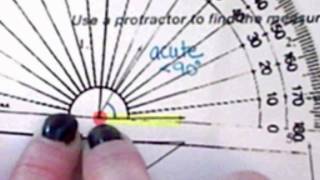 How to use a protractor [upl. by Nnylram]