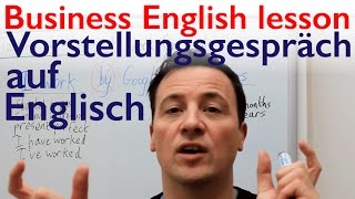 English lesson Vorstellungsgespräch und über sich selbst zu sprechen auf Englisch [upl. by Liederman512]