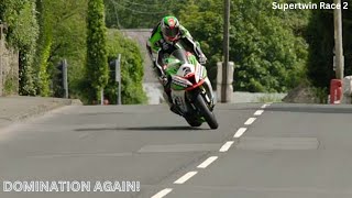 IOM TT 2024 SUPERTWIN RACE 2 QUICK UPDATE [upl. by River]