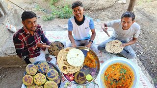 Rajawadi Oro And Tikki Rotla Village Famous Recipe  Village Life Oro Tikki Rotla Recipe  Cooking [upl. by Yellek]