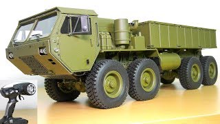 AMAZING RC TRUCK M983 HEMTT OSHKOSH 8x8 UNBOXING RC CRAWLER AMEWI 22389 HG P801 [upl. by Zillah]