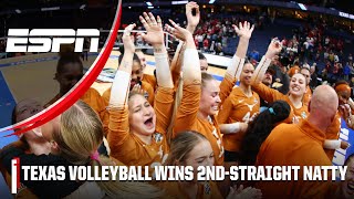 Texas dominates Nebraska to win BACKTOBACK NATIONAL TITLES 🏆  NCAA Volleyball [upl. by Jehovah]