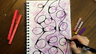 Mixed Media Neurographic Art Exploration  Oil Pastels and Acrylic Paint Pens [upl. by Eterg770]