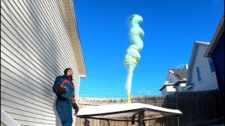 Frozen Elephant Toothpaste Experiment  Minnesota Cold Part 43 [upl. by Clova37]