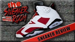 Jordan 6 quotCarminequot 2014 Retro Sneaker Review and On Foot with AdamDeFresh HD [upl. by Notrab]