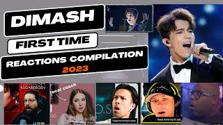 DIMASH FIRST TIME REACTIONS COMPILATION 2023 [upl. by Akineg]