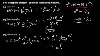 Laplace Transform of tn ft type functions using the table [upl. by Katya350]