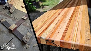 I Turned FREE Pallets Into PRICELESS Reclaimed Wood Furniture [upl. by Meekyh]